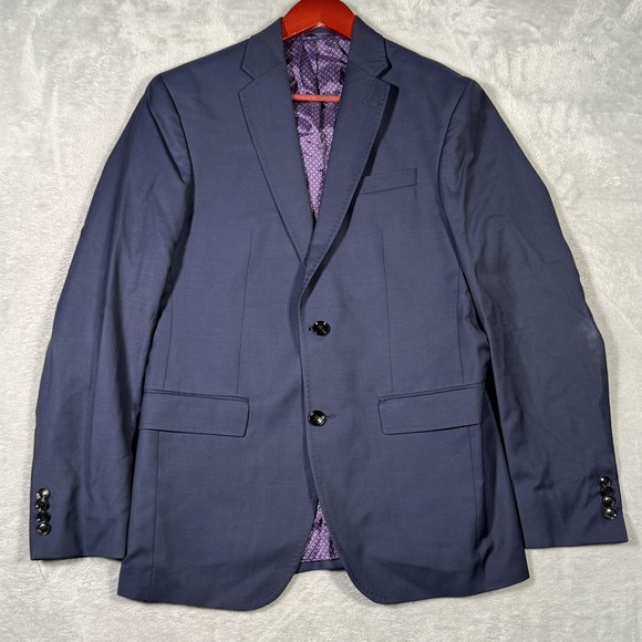 Ted Baker London Blazer Mens 38R‎ Blue Endurance Gladio 100% Wool Suit Jacket